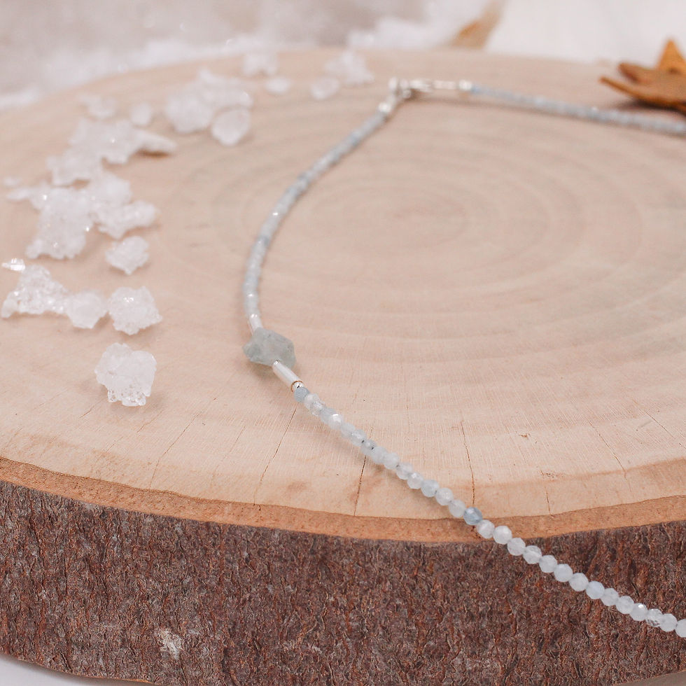 Miniature : Collier prestige Aigue Marine
