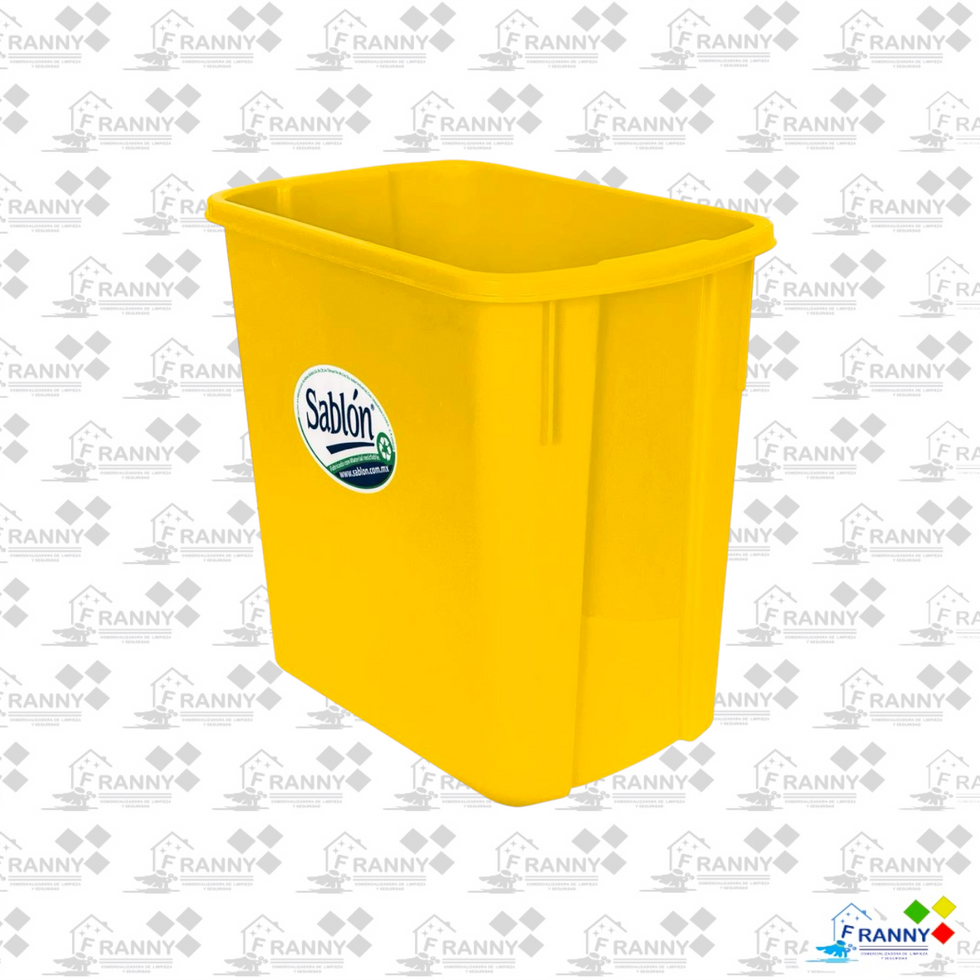 Contenedor amarillo con etiqueta Sebkin