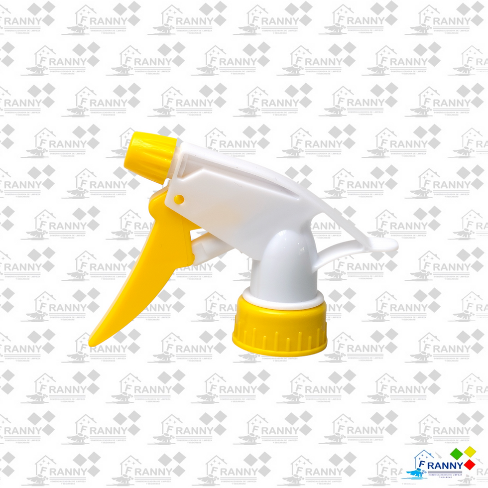 Pulverizador de gatillo amarillo y blanco