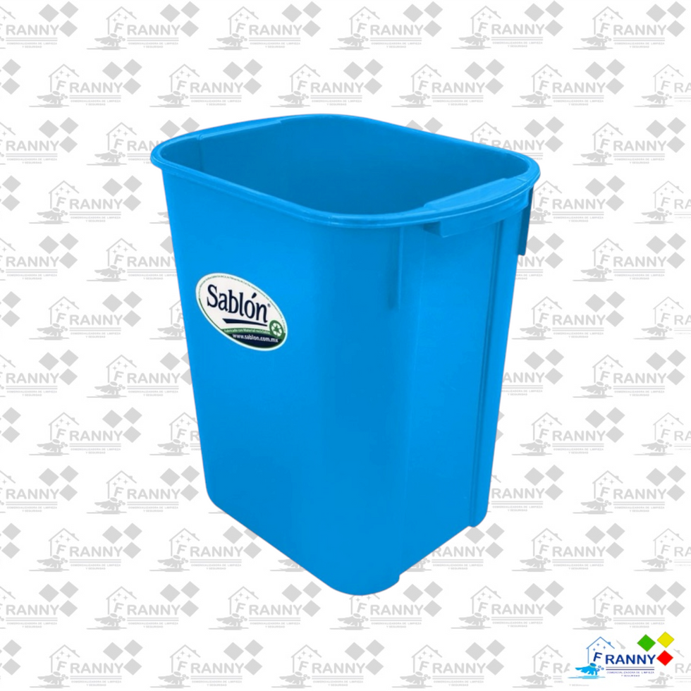 Bote de basura rectangular Sablon azul