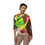 Thumbnail: Vibrant Leaf print Light Scarf - Colorful Floral Accessory 