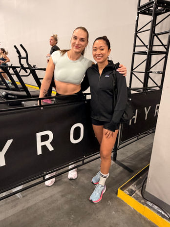 Supporting Indre at the HYROX event in Las Vegas, capturing the moment and cheering on one of our lead coaches as she represents Sweat Zone on the competition floor