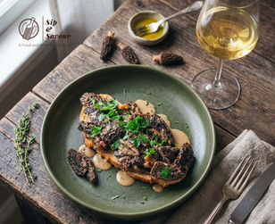 Morels, Wine & Rainy Weekend: Croûte aux Morilles with BC Foraged Mushrooms