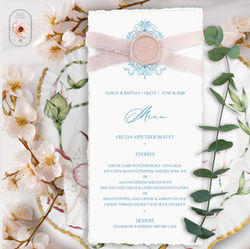Crete - Wedding Invitation Menu