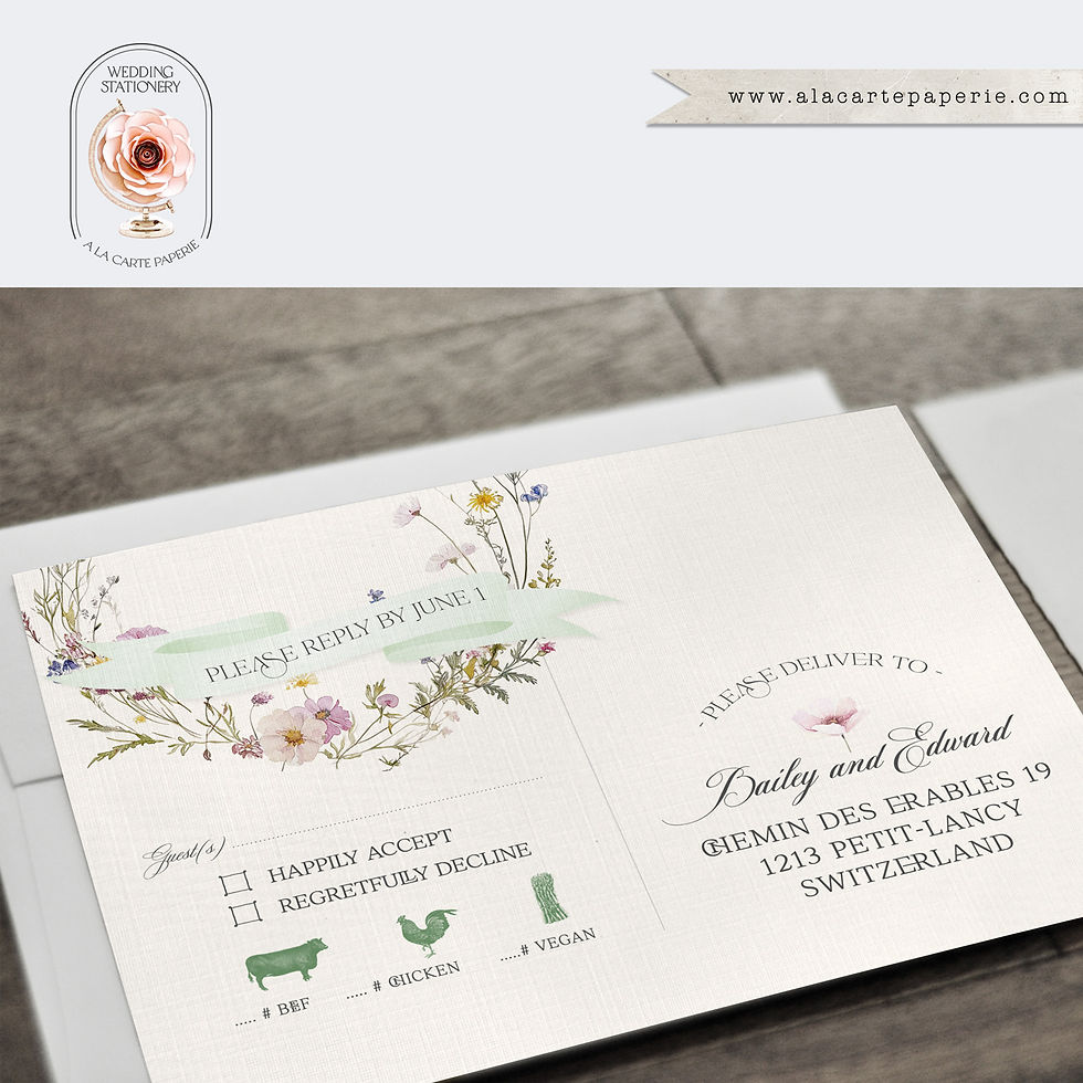 Thumbnail: Dolomites Italy S-Tyrol Watercolor Illustrated Destination Wedding Invitations