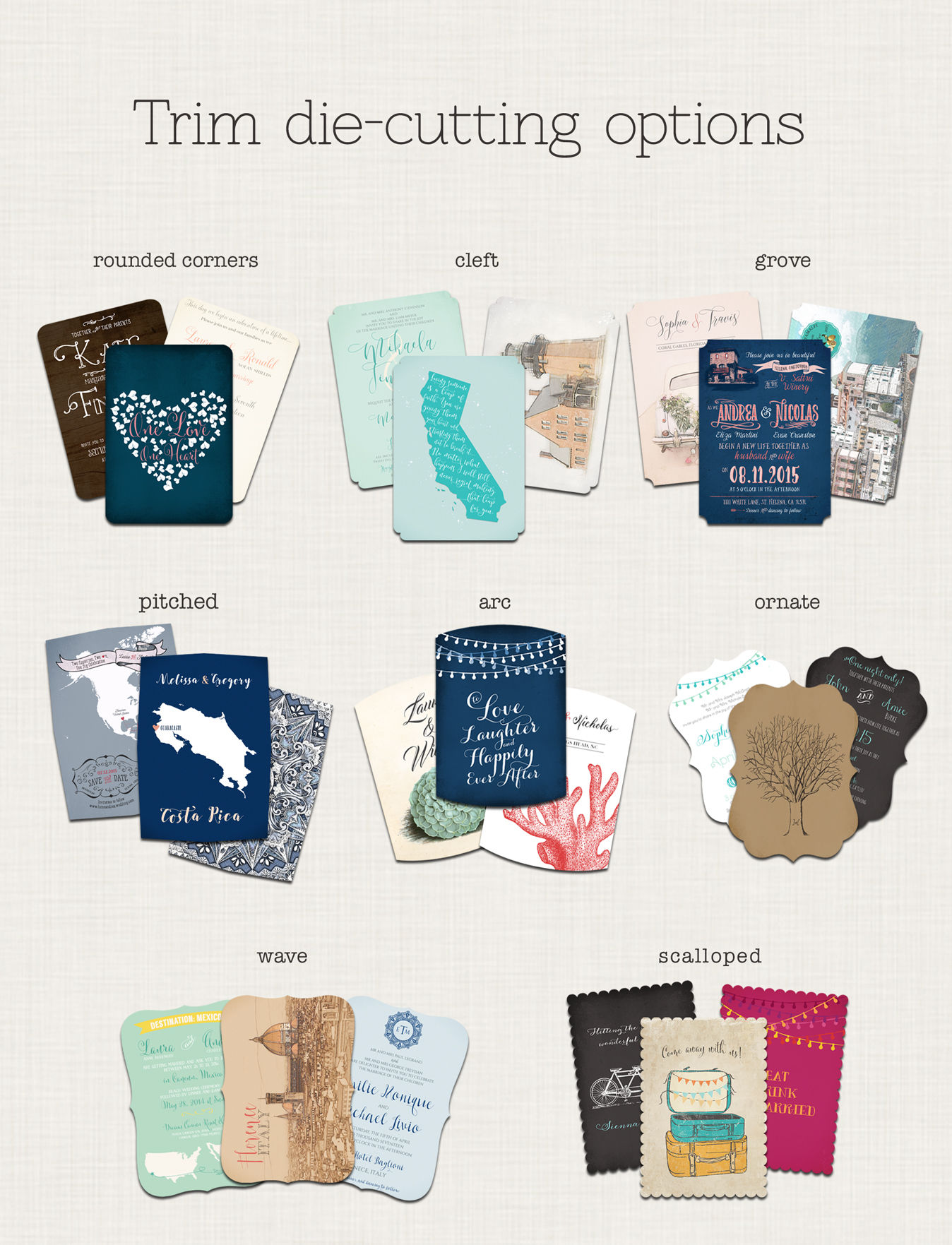 Rounded edges and trim options