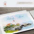 Thumbnail: Portland Maine US Watercolor Illustrated Destination Wedding Invitation Set