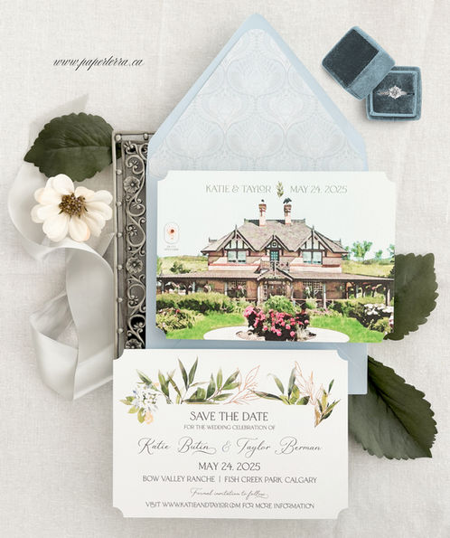 Bow Valley Ranche Calgary Wedding Invitation Set