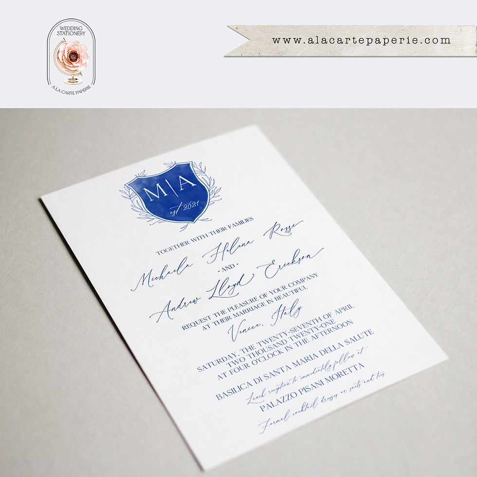 Thumbnail: Venice Italy Watercolor Illustrated Italian Destination Wedding Invitation Set
