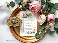 Bordeaux Custom Wedding Invitation