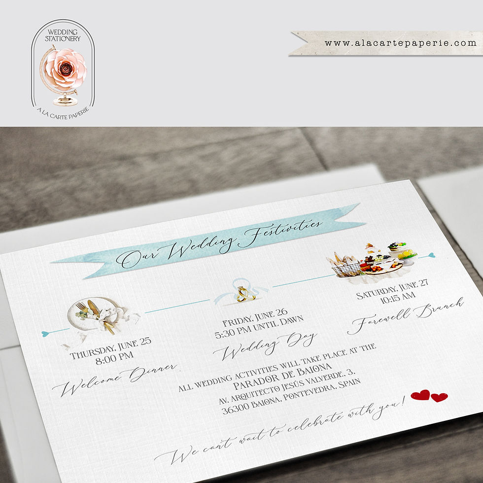 Thumbnail: Parador de Baiona Galicia Spain, Monterreal Fort Destination Wedding Invitations