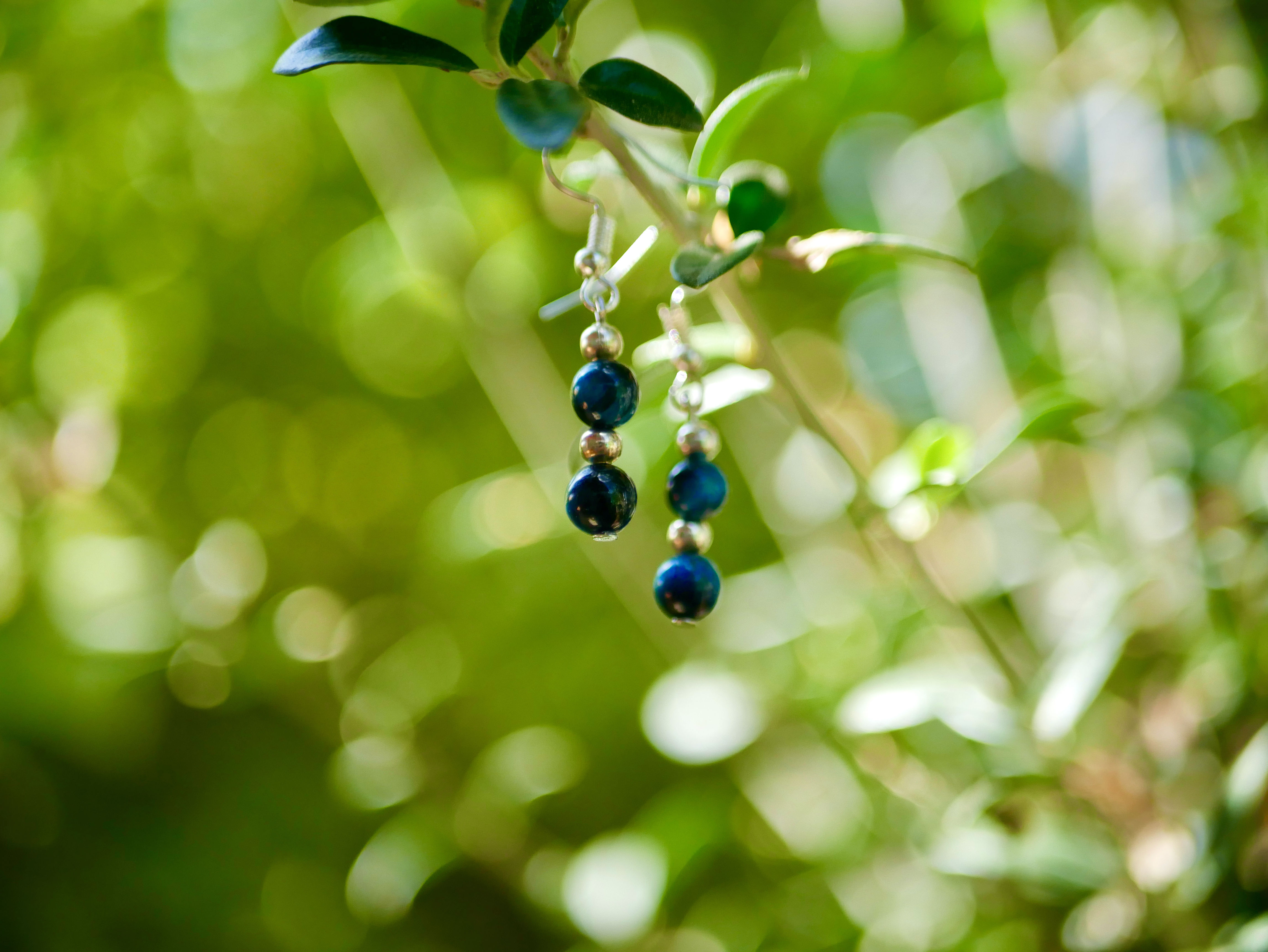 Deep Blue Howlite Earrings