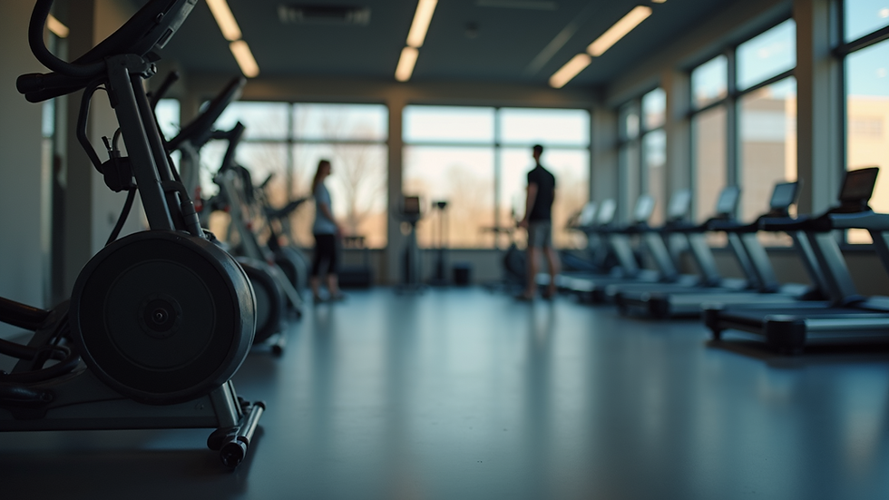 Eye-level view of fitness equipment symbolizing active lifestyle choices