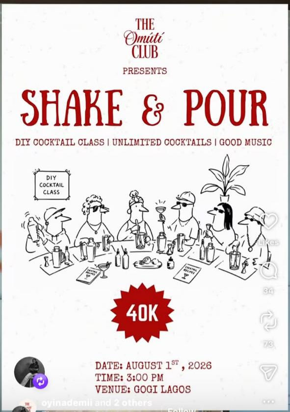 Shake & Pour (DIY Cocktail Class)