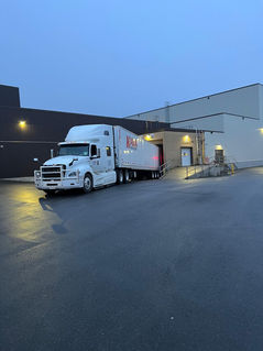 Edmonton-based dry van hauling truck from Kiara Transport