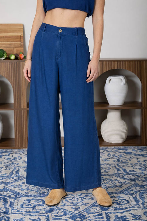 Dark Denim Color Soft Pull-On Dress Pants | Harvey and Hill Dark Denim Color Soft Pull-On Dress Pants | Harvey and Hill