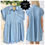 Thumbnail: Light Denim Pin-Striped Short Sleeve Dress