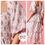 Thumbnail: Pink Rose and Ribbon Print Tiered Print Midi Dress