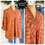Thumbnail: Leaf Textured Brocade Half-Sleeve Tops