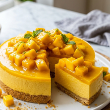 No-Bake Mango Cheesecake, mothers day baking, mothers day dessert, mango cheesecake, mango desserts,