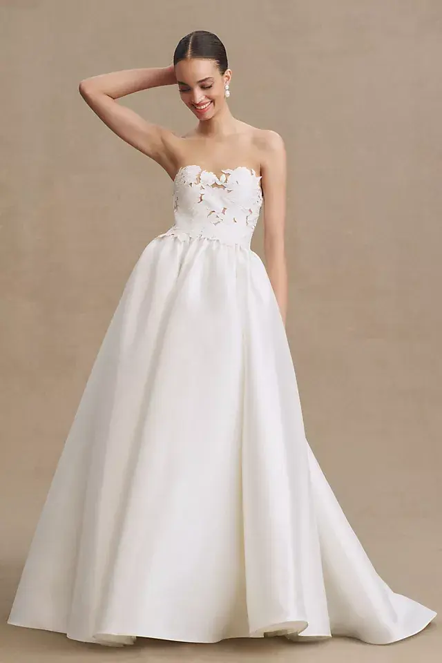 Anthropologie (US) Wtoo by Watters Jordy Strapless Cutwork A-Line wedding gown