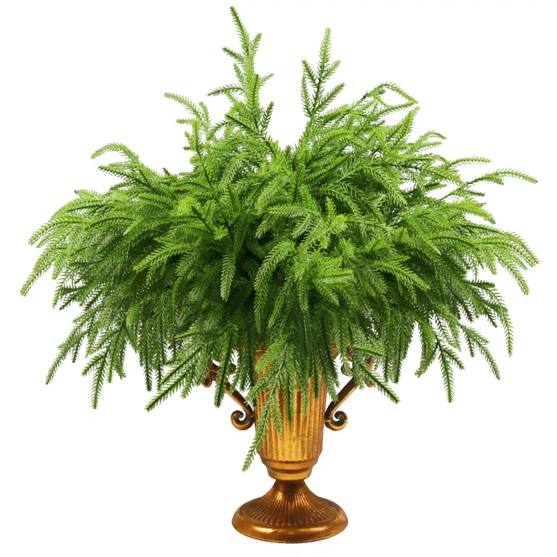 12 Pcs Artificial Norfolk Pine Branches Plants Decor