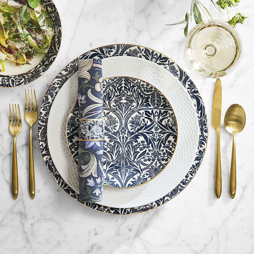 Blue and white floral motif by Morris & Co