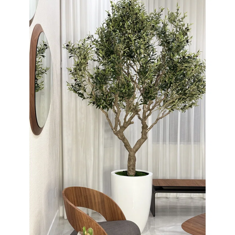 Wayfair North America 98" Artificial Olive Tree in Pot