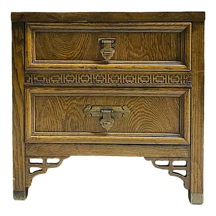1960s Vintage Chinoiserie Shangri La Nightstand