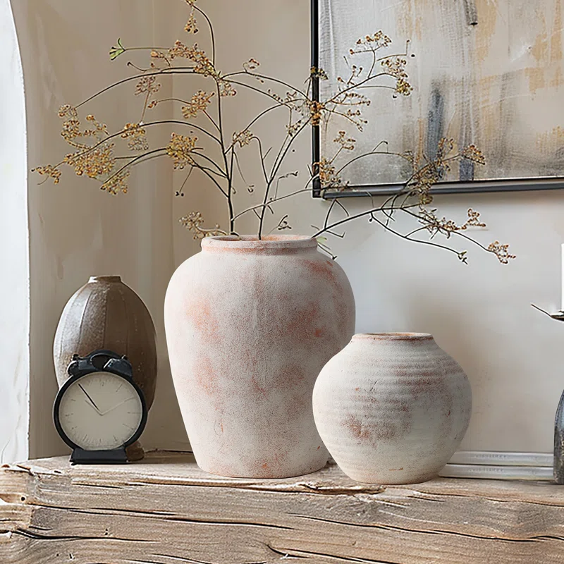 Valdese Handmade Stoneware Table Vase (Set of 2)