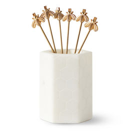 Marble & Brass Bee Cocktail Picks by Williams-Sonoma