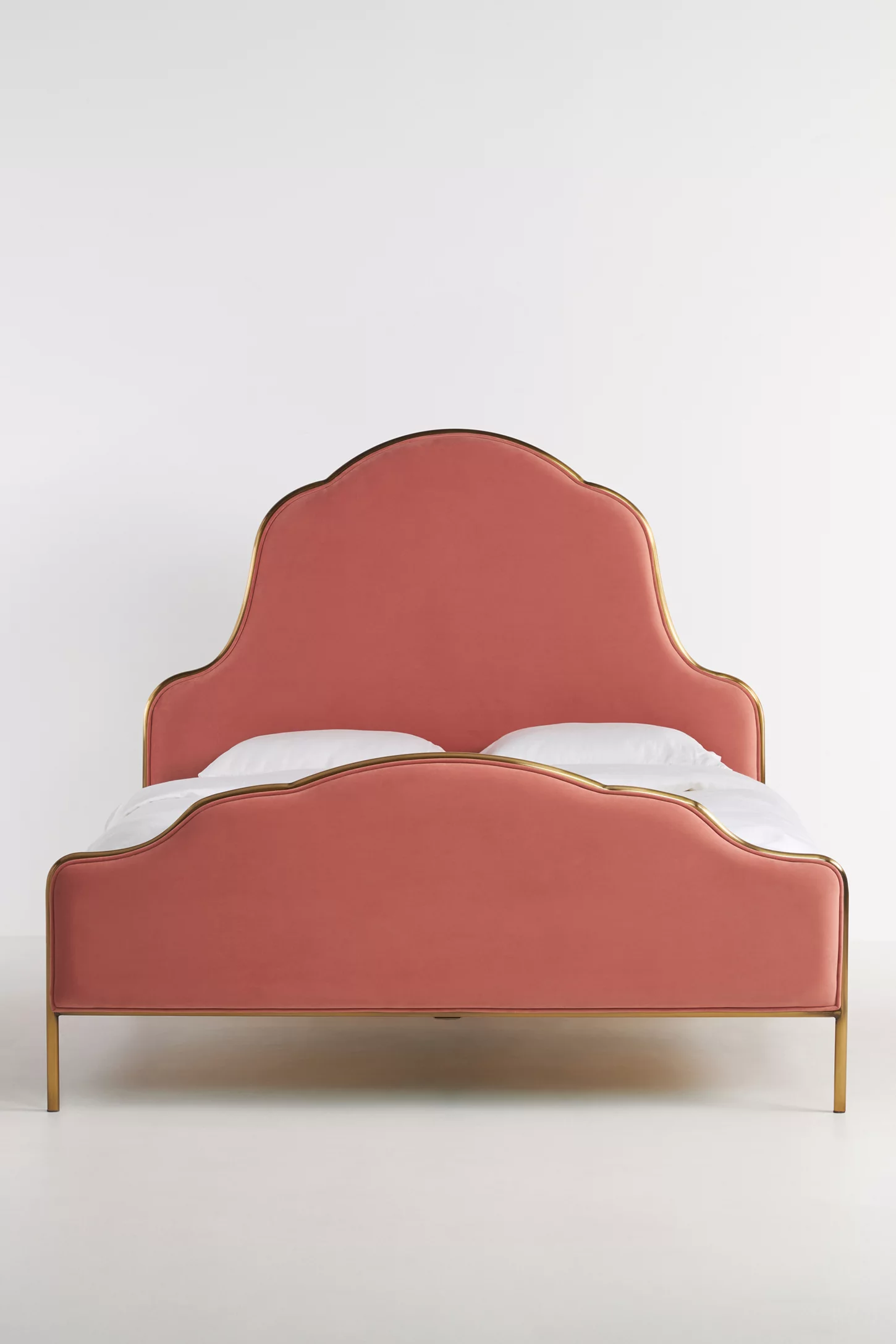 Velvet Fenna velevet coral red salmon Bed