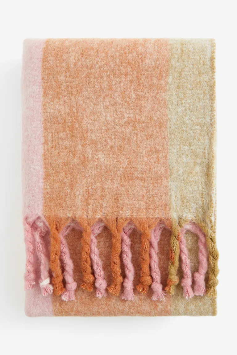 Patterned Wool-blend Throw