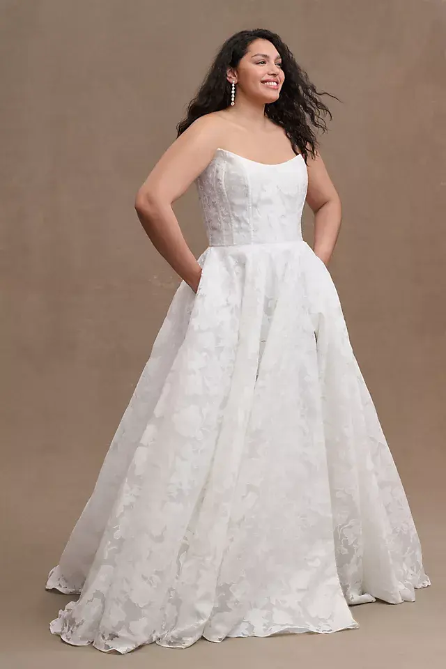 Off-Shoulder Floral Gown