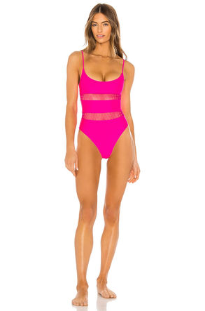 Lovers and Friends Jet One Piece in Pitaya from Revolve.com