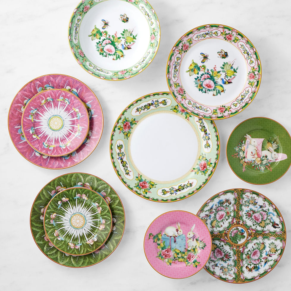 Famille Rose Salad Plates