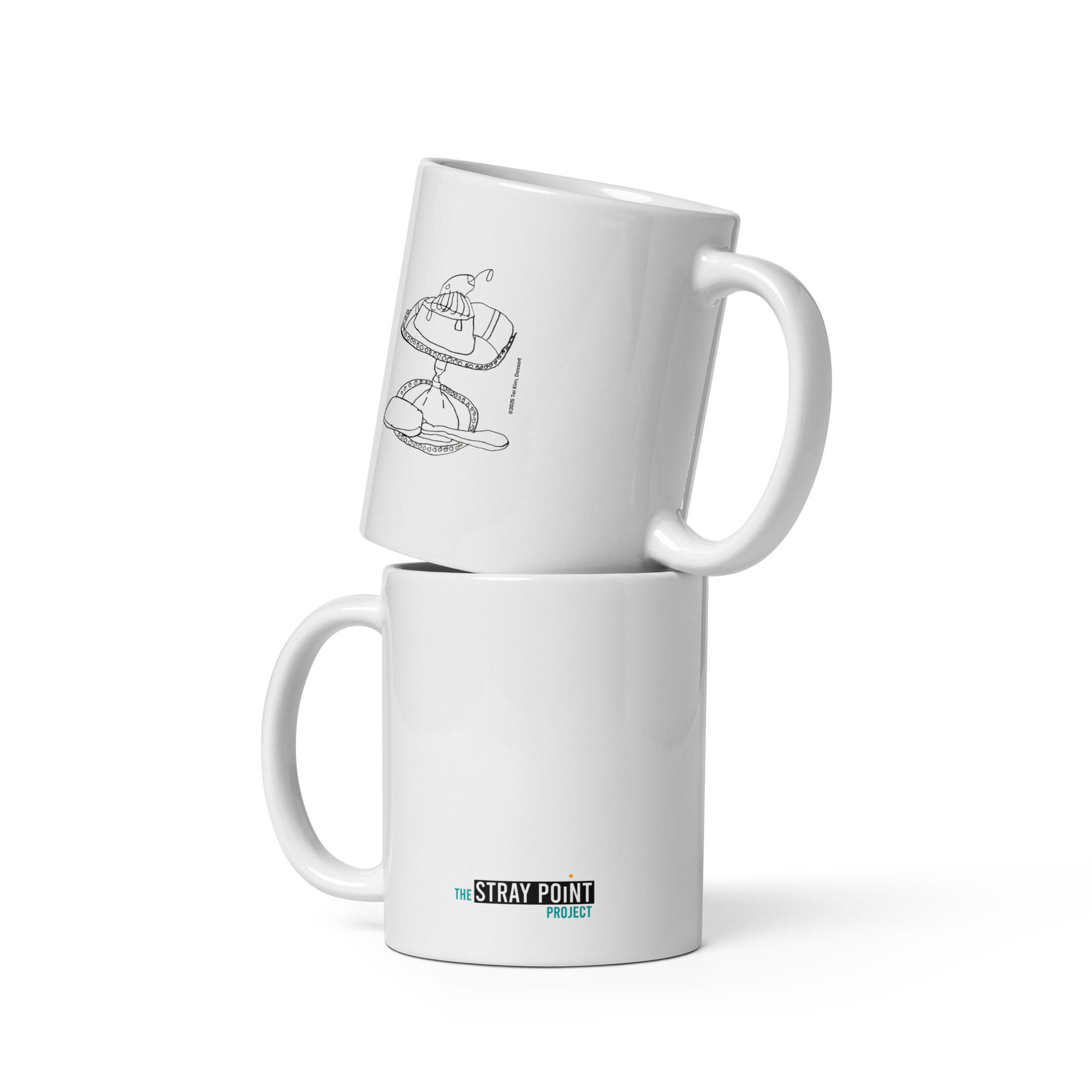 Tei White glossy mug