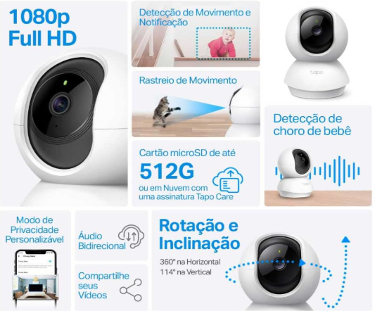 Camera de Segurança Wi-Fi 360