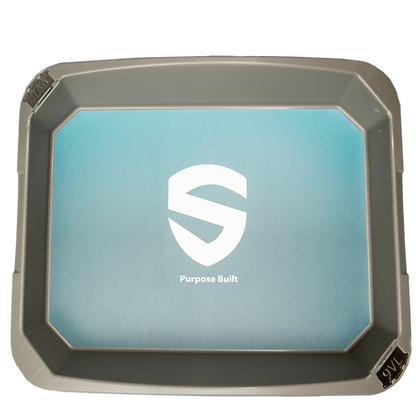 Safe Tray gray security screening tray, top view