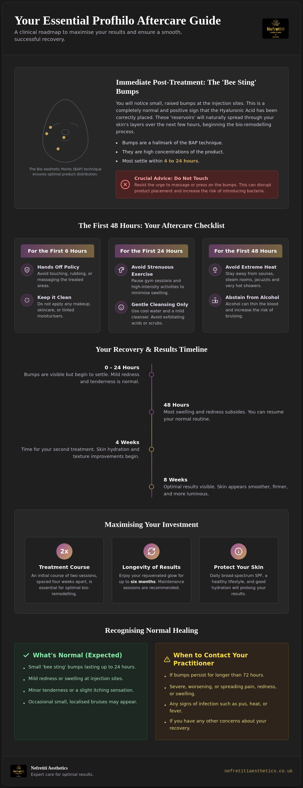 Profhilo aftercare tips