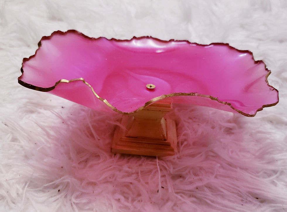 Thumbnail: Pink Magnolia Fruit Bowl Pedestal