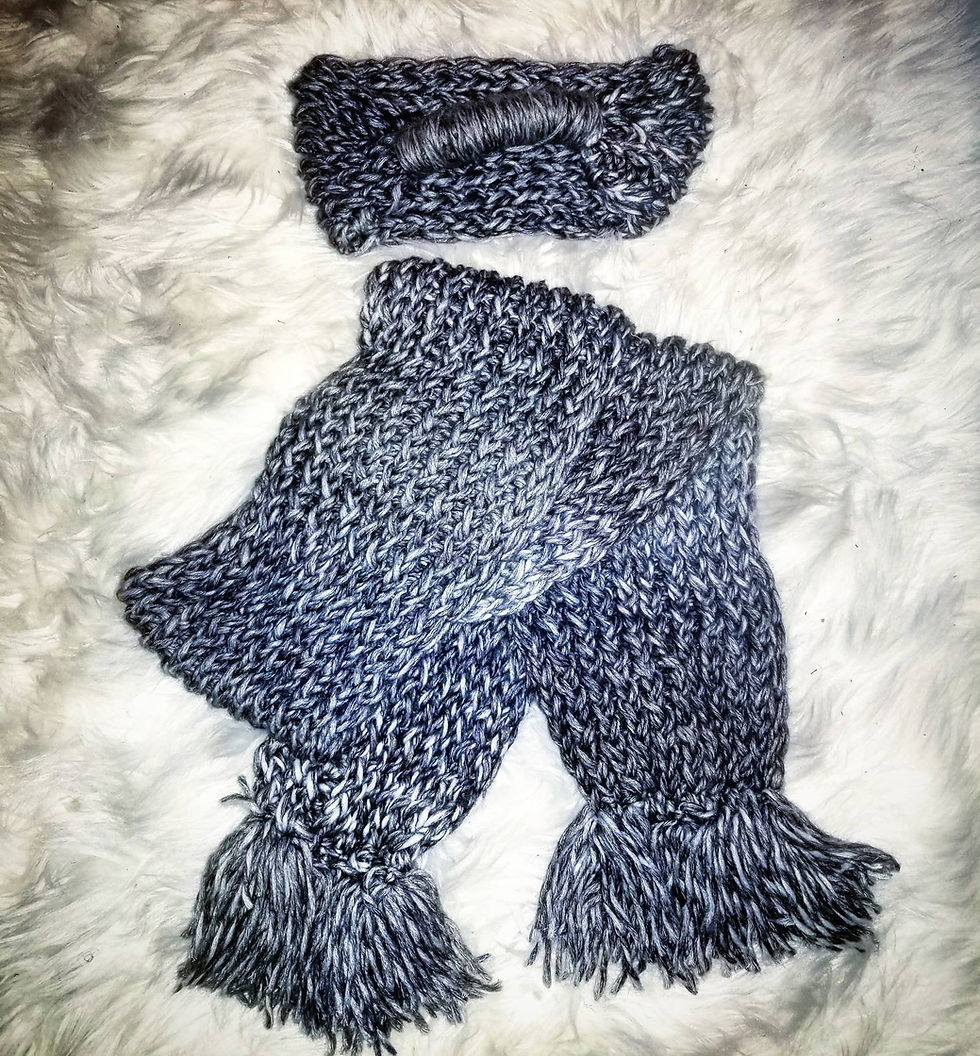 Thumbnail: Ear Warmer Headband & Scarf Set