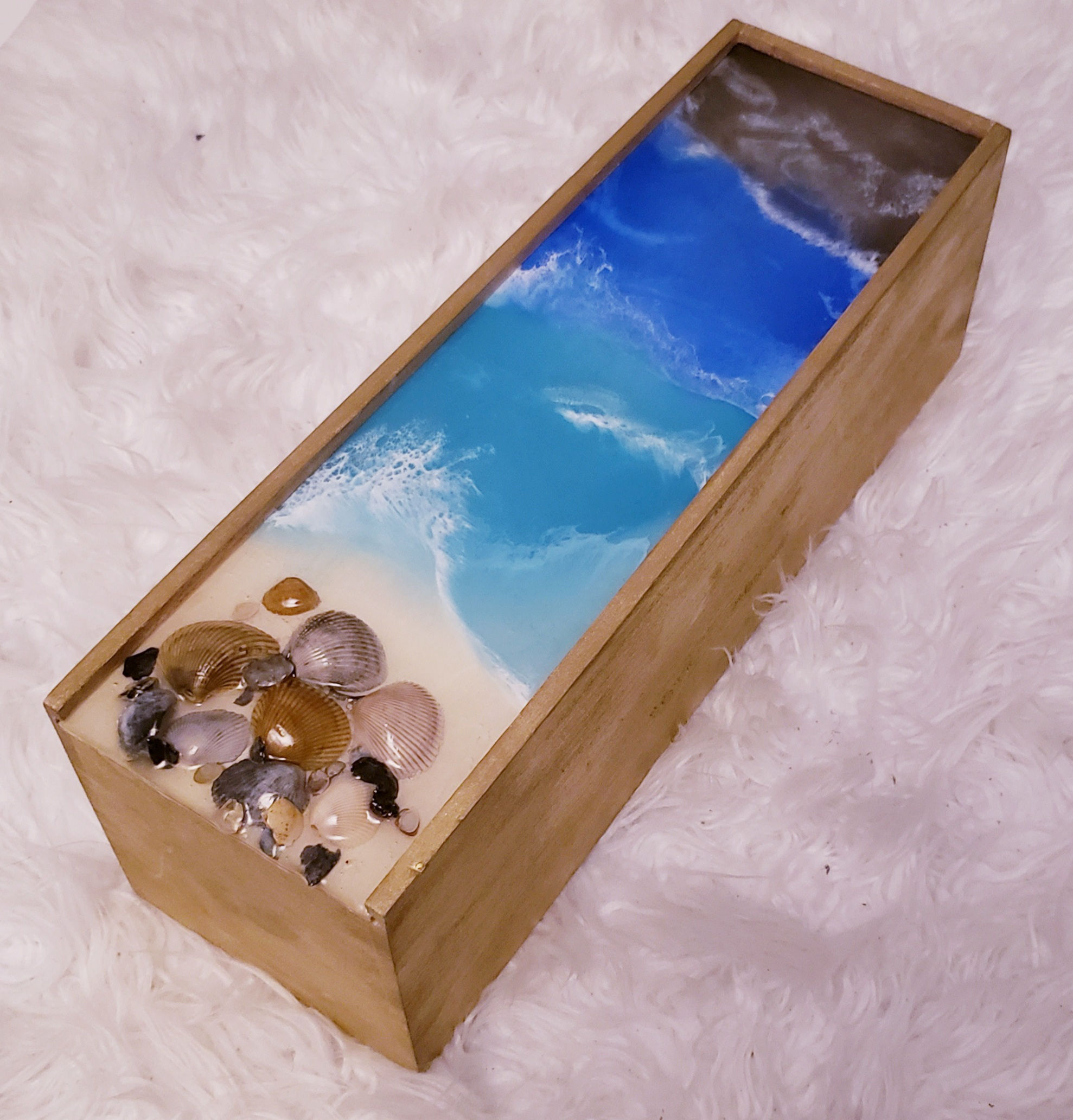Beach Gold Resin Box Wine Box