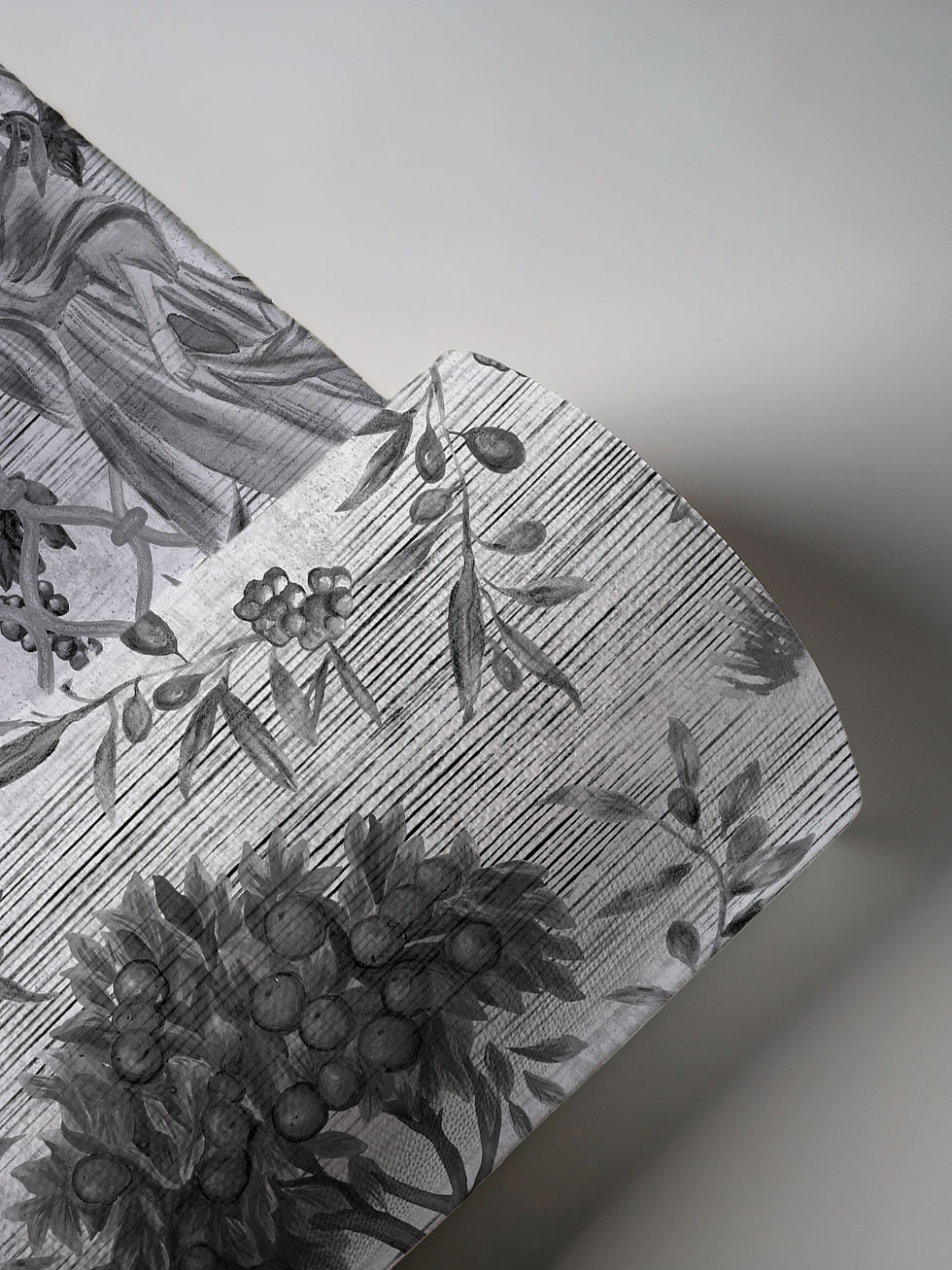 Thumbnail: Luxury toile de jouy wallpaper | Grey