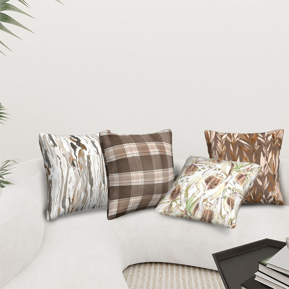 Overstated Earth Cushion Covers Set of 4 | Set C | Brown
