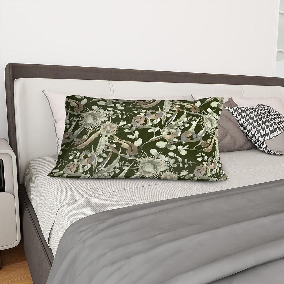 Thumbnail: Eucalyptus Serenity Plush Throw Pillow Covers