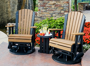 2' Swivel Adirondack Poly Gliders (Antique Mahogany & Black) 1.jpg