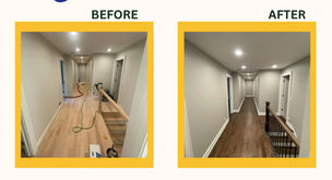 hallway paint. Sanding priming and painting