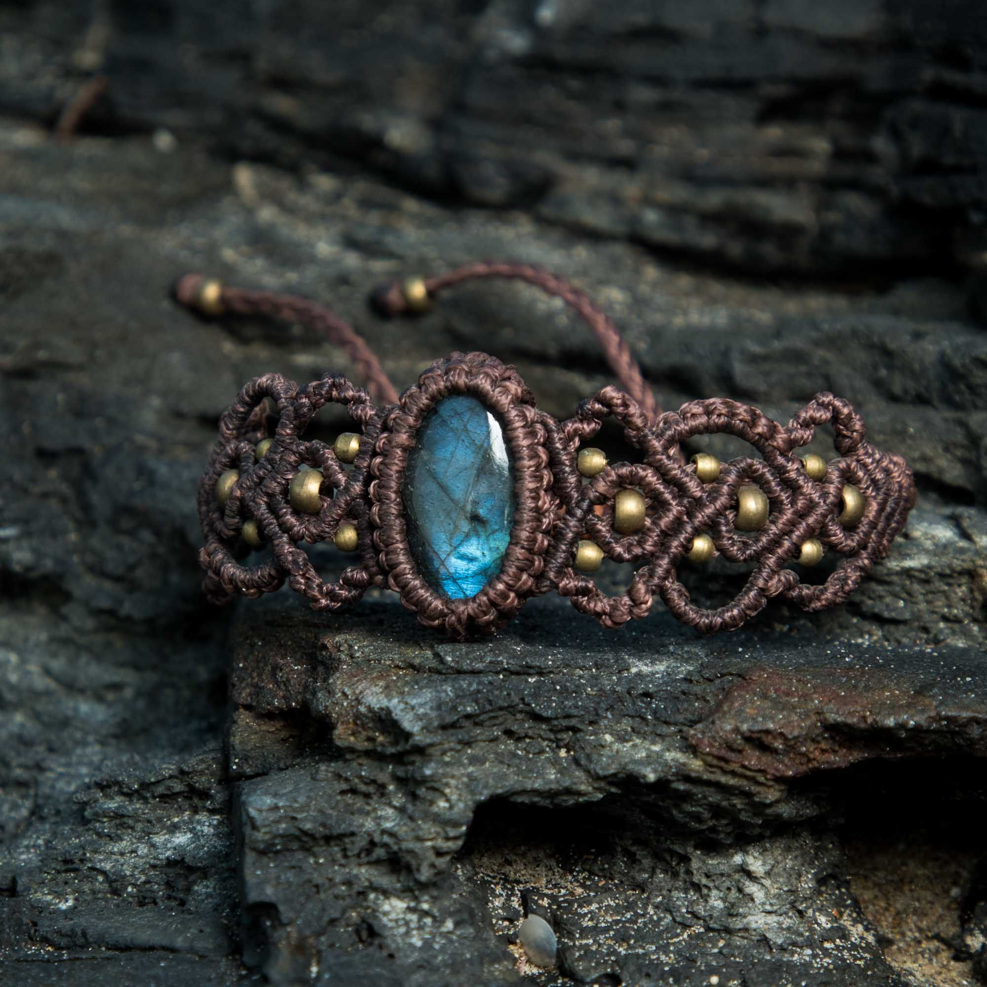 Brown Hickory Macrame Bracelet