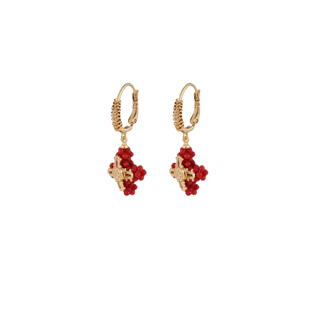 Boucles d'oreilles TAO CROIX PERLES - GAS Bijoux